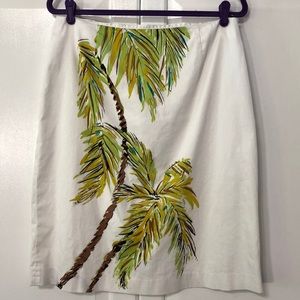 Russell Kemp White Cotton Pencil Skirt